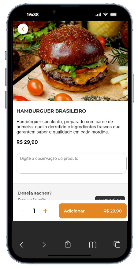 Cardápio Digital - Tela Principal