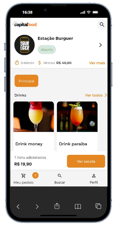 Cardápio Digital - Categorias